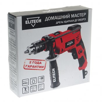 2 279 р. Дрель ударная 600Вт ELITECH ELITECH ду 060рэ  с доставкой в г. Керчь. Увеличить фотографию 7