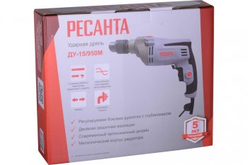 4 799 р. Дрель ударная 950Вт РЕСАНТА РЕСАНТА ду-15950м  с доставкой в г. Керчь. Увеличить фотографию 11