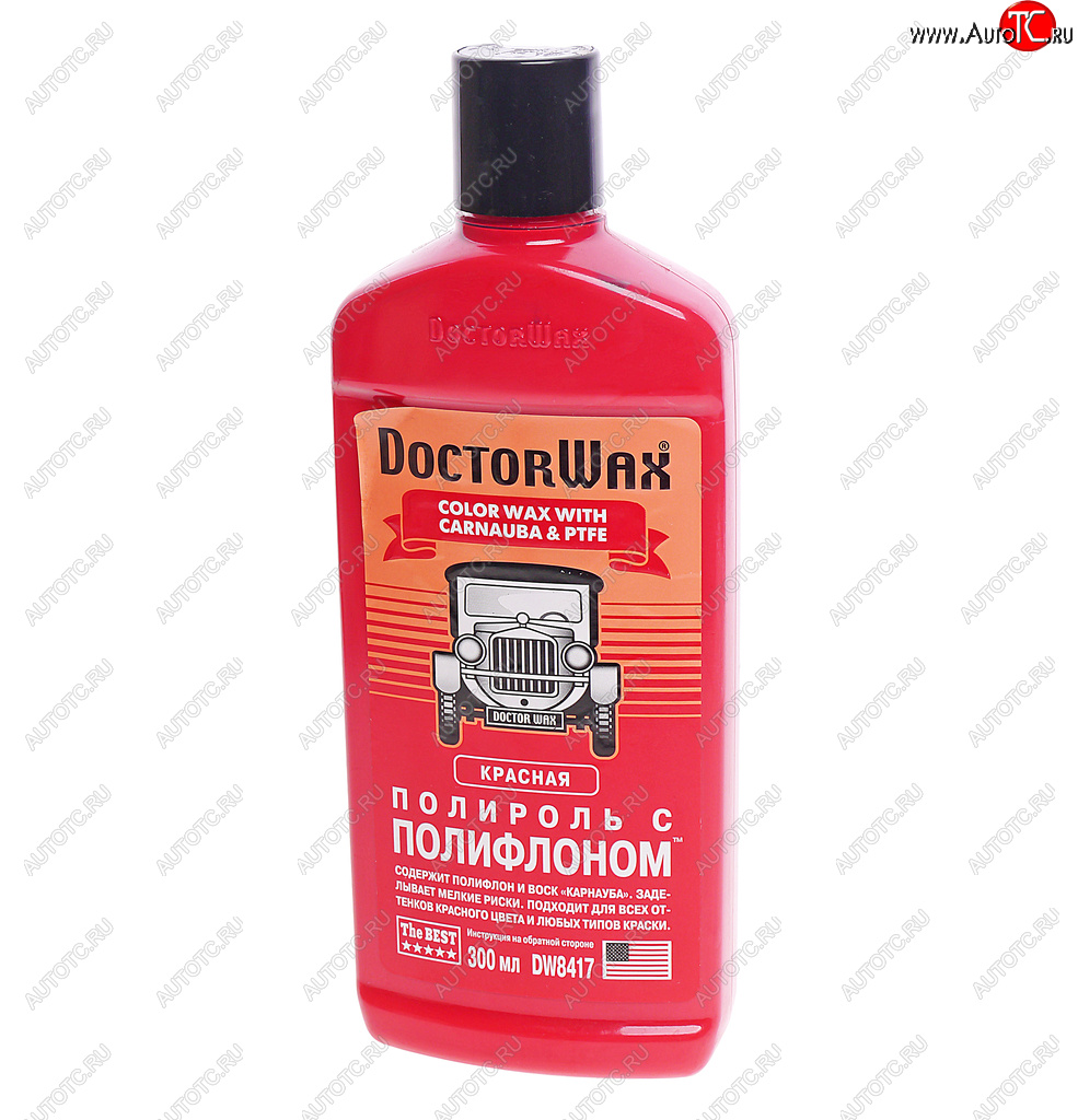 749 р. Полироль кузова с тефлоном красная 300мл DOCTOR WAX DOCTOR WAX dw8417  с доставкой в г. Керчь