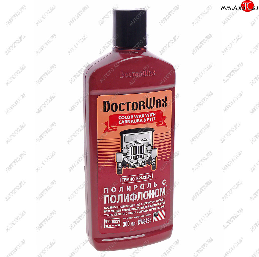 749 р. Полироль кузова с тефлоном темно-красная 300мл DOCTOR WAX DOCTOR WAX dw8425  с доставкой в г. Керчь