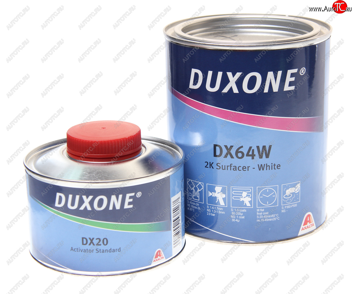 2 599 р. Грунт белый DX64W 1л с отвердителем DX20 0.25л DUXONE DU PONT dx64w1dx2002 DU PONT dx64w1dx2002  с доставкой в г. Керчь