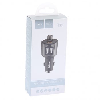 1 179 р. Устройство зарядное в прикуриватель с трансмиттером (bluetooth,hands free) HOCO HOCO e19 black HOCO e19 black  с доставкой в г. Керчь. Увеличить фотографию 3