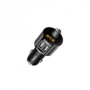 1 259 р. Устройство зарядное в прикуриватель с трансмиттером (bluetooth,hands free) HOCO HOCO e19 metal gray  с доставкой в г. Керчь. Увеличить фотографию 2