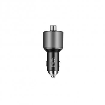 1 259 р. Устройство зарядное в прикуриватель с трансмиттером (bluetooth,hands free) HOCO HOCO e19 metal gray  с доставкой в г. Керчь. Увеличить фотографию 3