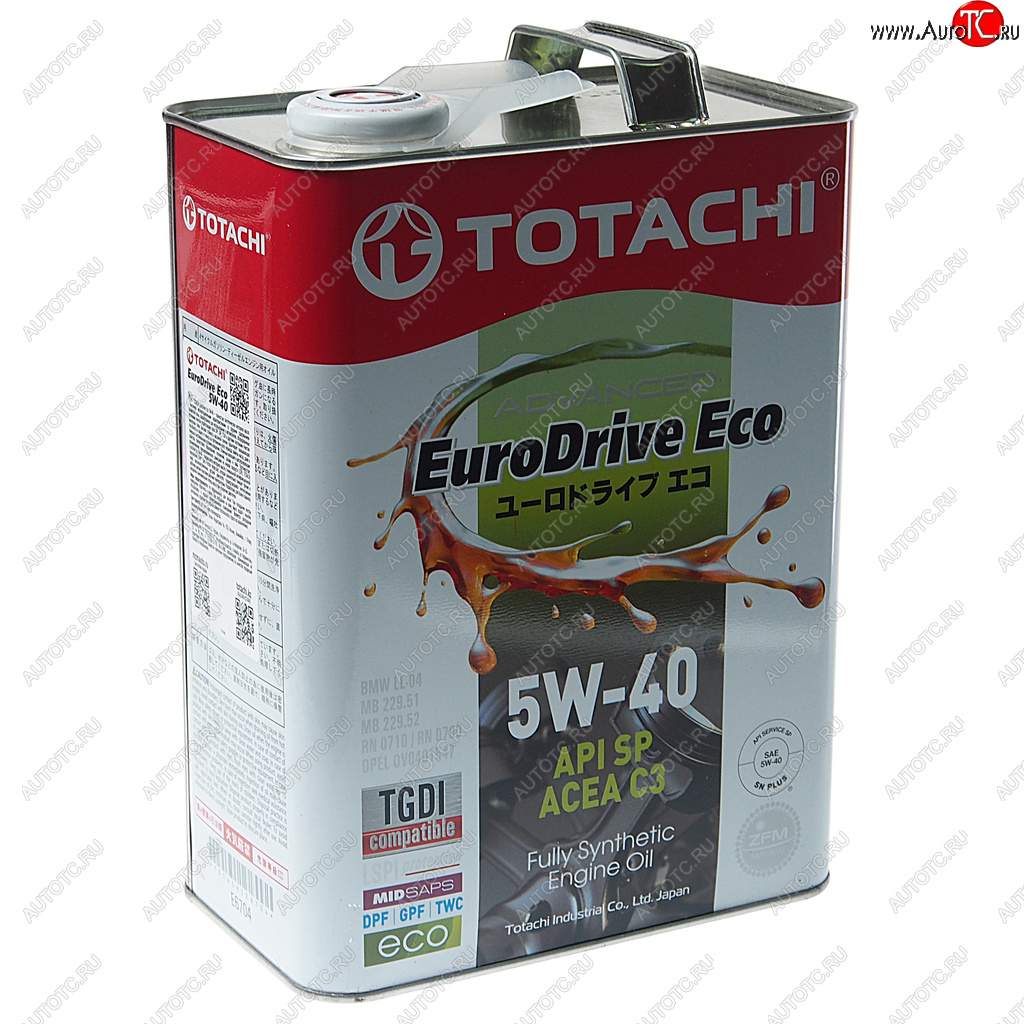 5 849 р. Масло моторное EURODRIVE ECO C3SP 5W40 синт.4л TOTACHI TOTACHI e6704  с доставкой в г. Керчь