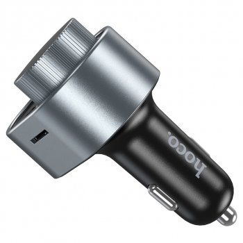 1 279 р. Устройство зарядное в прикуриватель с трансмиттером (bluetooth,hands free) HOCO HOCO e72 metal gray  с доставкой в г. Керчь. Увеличить фотографию 5