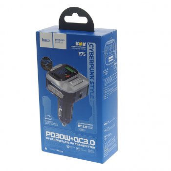 1 499 р. Устройство зарядное в прикуриватель с трансмиттером (bluetooth,hands free) HOCO HOCO e75 тмн-синий  с доставкой в г. Керчь. Увеличить фотографию 4