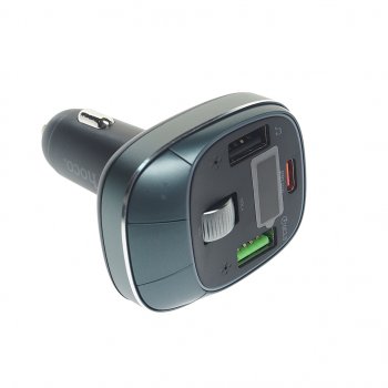 1 669 р. Устройство зарядное в прикуриватель с трансмиттером (bluetooth,hands free) HOCO HOCO e76 серый  с доставкой в г. Керчь. Увеличить фотографию 2
