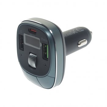 1 669 р. Устройство зарядное в прикуриватель с трансмиттером (bluetooth,hands free) HOCO HOCO e76 серый  с доставкой в г. Керчь. Увеличить фотографию 1