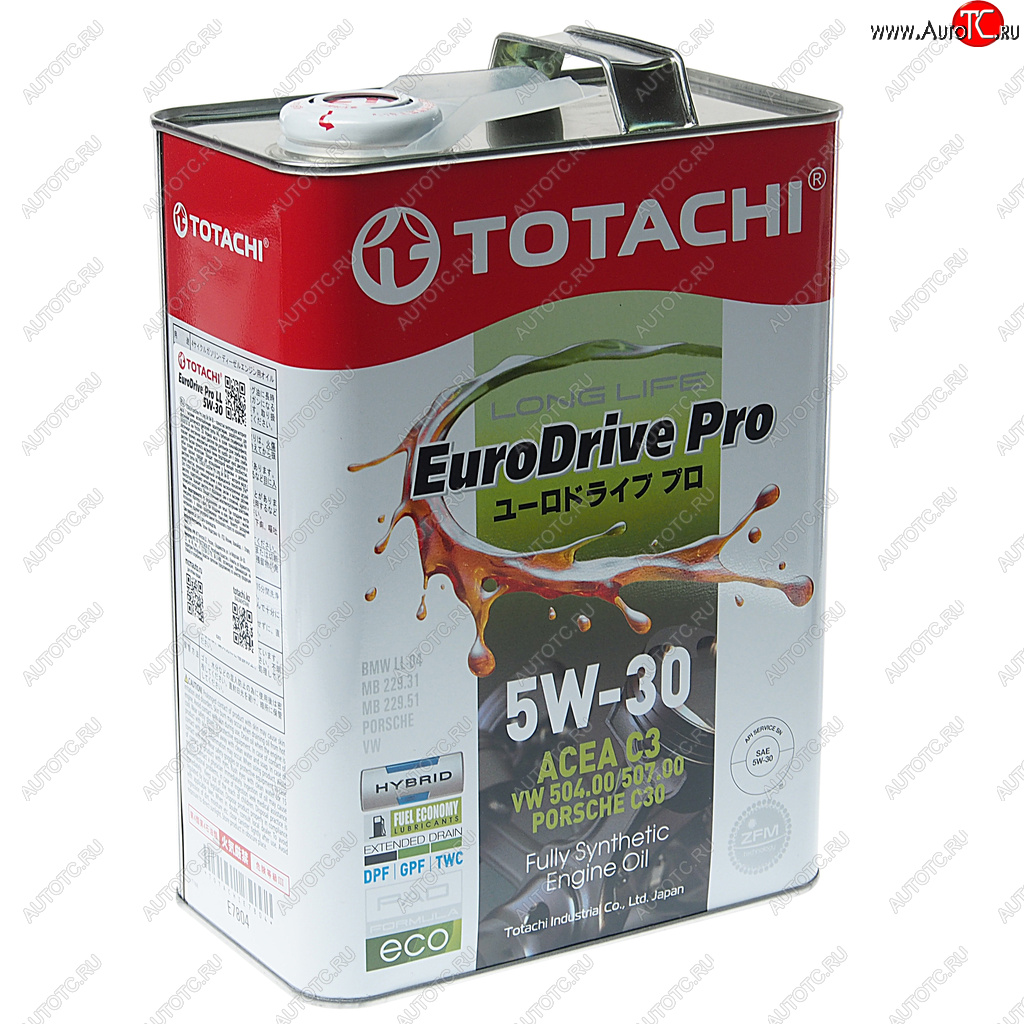 5 999 р. Масло моторное EURODRIVE PRO LL C3SN 5W30 синт.4л TOTACHI TOTACHI e7804  с доставкой в г. Керчь