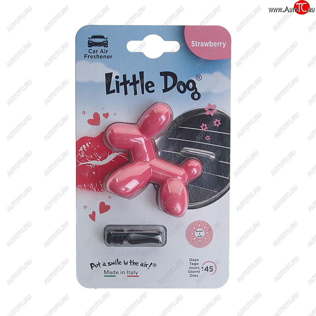295 р. Ароматизатор на дефлектор полимерный (Клубника) Little Dog DRIVE INT DRIVE INT ed1111  с доставкой в г. Керчь