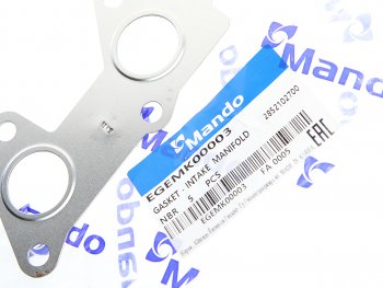 198 р. Прокладка коллектора HYUNDAI Atos (98-),Getz (02-) KIA Picanto (04-) выпускного (на 4 цил.) MANDO MANDO egemk00003  с доставкой в г. Керчь. Увеличить фотографию 2