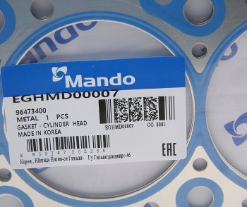 1 599 р. Прокладка головки блока CHEVROLET Aveo (06-),Lacetti (06-) (M) MANDO MANDO eghmd00007  с доставкой в г. Керчь. Увеличить фотографию 2