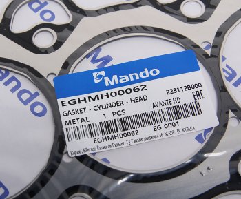 2 269 р. Прокладка головки блока HYUNDAI i30 (1.6),Santa Fe KIA Ceed (M) MANDO MANDO eghmh00062  с доставкой в г. Керчь. Увеличить фотографию 2