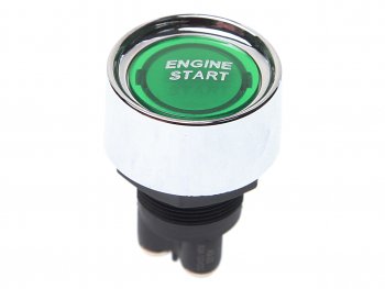 Выключатель кнопка 12V 50А ENGINE START без фиксации зеленая NO NAME engine startзе