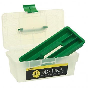 299 р. Ящик для инструмента 285х155х125мм прозрачный ЭВРИКА ЭВРИКА er-10337  с доставкой в г. Керчь. Увеличить фотографию 2