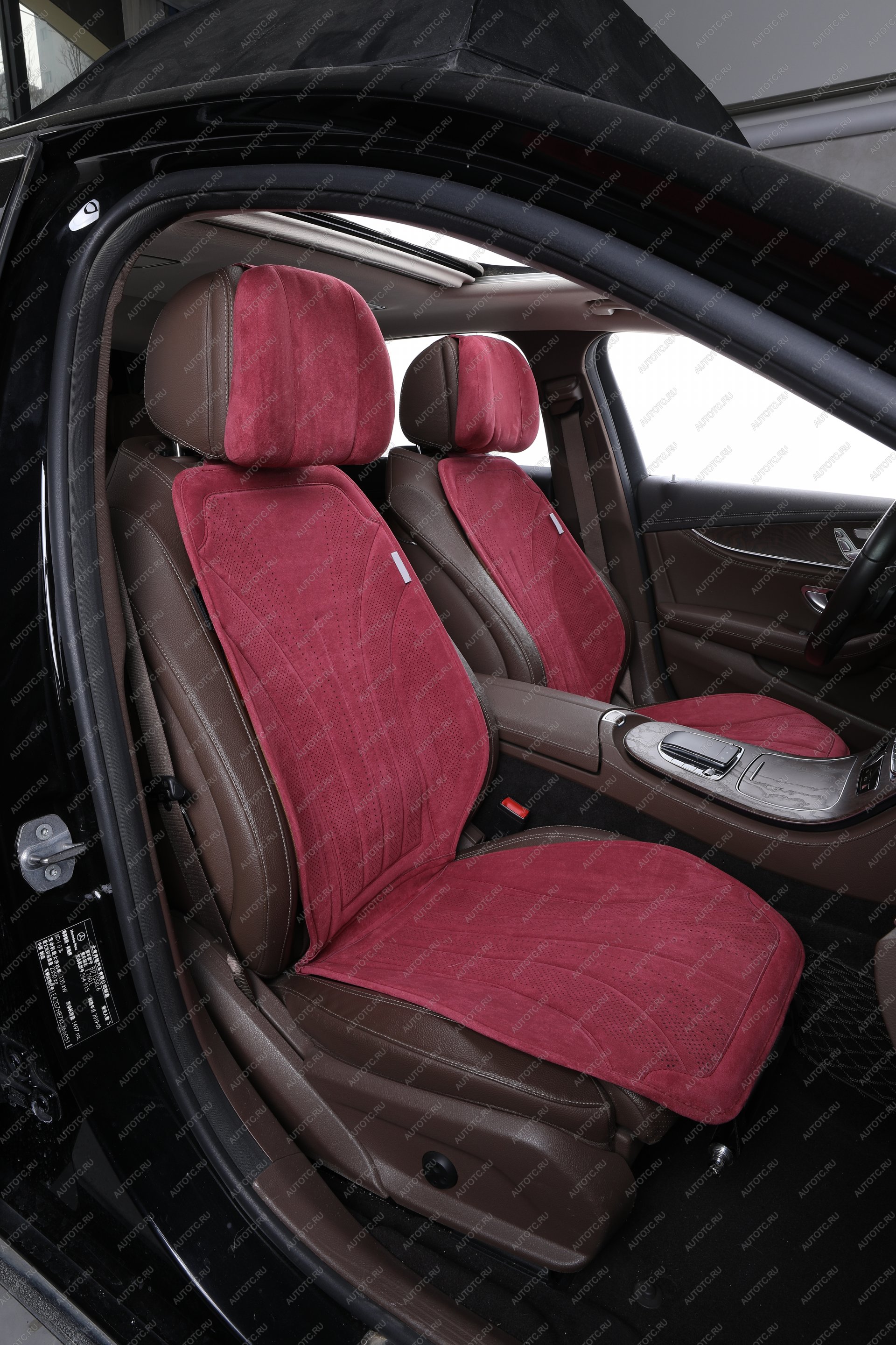 3 399 р. Накидка на сиденье (Max Pro алькантара) Автопилот   (красный)  с доставкой в г. Керчь