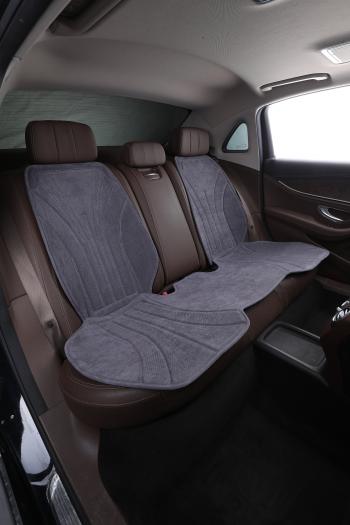 Накидка на сиденье (на весь салон Max Pro Plus алькантара) Автопилот  (серый)