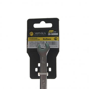 68 р. Ключ рожковый 8х9мм CrV Pro ЭВРИКА ЭВРИКА er-50809  с доставкой в г. Керчь. Увеличить фотографию 2