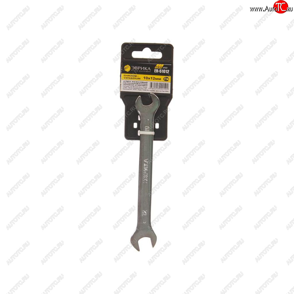 119 р. Ключ рожковый 10х12мм CrV Pro ЭВРИКА ЭВРИКА er-51012  с доставкой в г. Керчь
