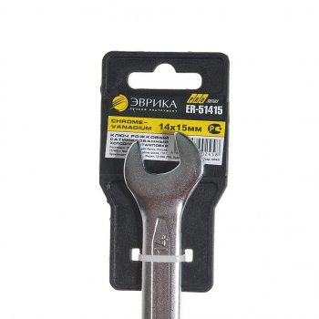 135 р. Ключ рожковый 14х15мм CrV Pro ЭВРИКА ЭВРИКА er-51415  с доставкой в г. Керчь. Увеличить фотографию 2