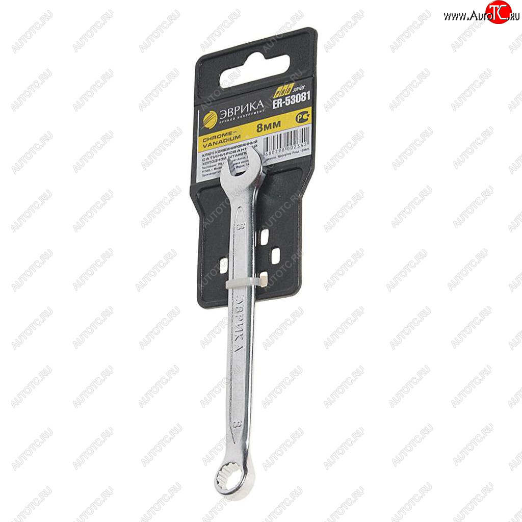 72 р. Ключ комбинированный 8х8мм CrV Pro ЭВРИКА ЭВРИКА er-53081  с доставкой в г. Керчь