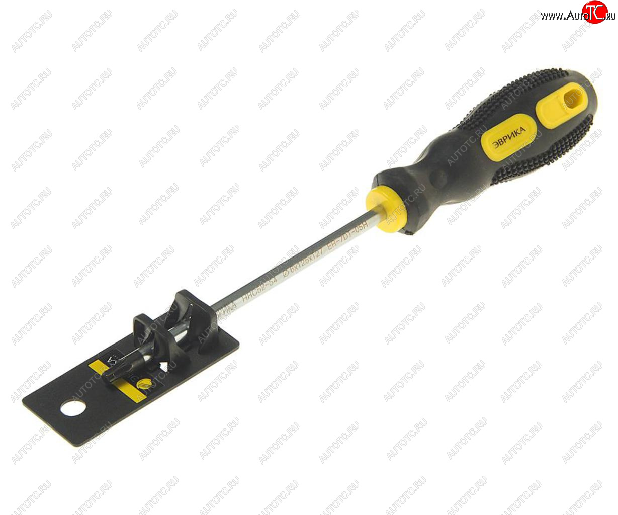 60 р. Отвертка TORX T27х125мм магнитная с противоскользящей ручкой (с держателем) ЭВРИКА ЭВРИКА er-7dt-05h  с доставкой в г. Керчь