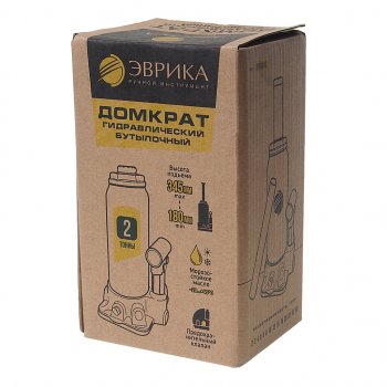 1 229 р. Домкрат бутылочный 2т 180-345мм с клапаном (ремкомплект) ЭВРИКА ЭВРИКА er-80021  с доставкой в г. Керчь. Увеличить фотографию 3