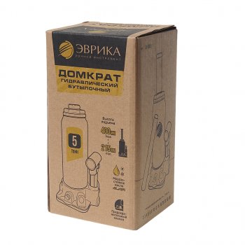 2 349 р. Домкрат бутылочный 5т 215-400мм с клапаном (ремкомплект) ЭВРИКА ЭВРИКА er-80051  с доставкой в г. Керчь. Увеличить фотографию 3