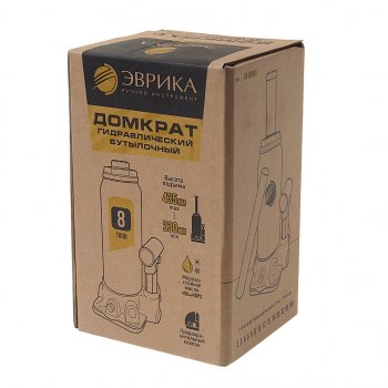 2 389 р. Домкрат бутылочный 8т 230-435мм с клапаном (ремкомплект) ЭВРИКА ЭВРИКА er-80081  с доставкой в г. Керчь. Увеличить фотографию 2
