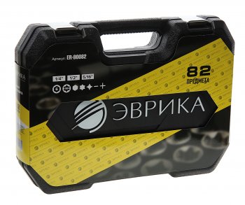 5 449 р. Набор инструментов 82 предмета слесарно-монтажный 14,12 6-ти гран. ЭВРИКА ЭВРИКА er-80082  с доставкой в г. Керчь. Увеличить фотографию 5
