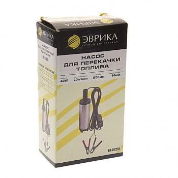 1 179 р. Насос для перекачки топлива 12V 20лмин. d=38мм 16мм 40W ЭВРИКА ЭВРИКА er-87201  с доставкой в г. Керчь. Увеличить фотографию 2