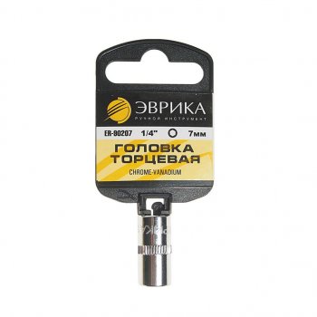 31 р. Головка торцевая 1/4 07мм с держателем ЭВРИКА ЭВРИКА er-90207h ЭВРИКА er-90207h  с доставкой в г. Керчь. Увеличить фотографию 1