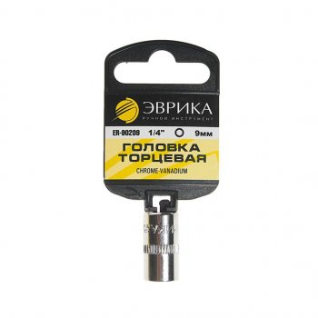42 р. Головка торцевая 14 09мм с держателем ЭВРИКА ЭВРИКА er-90209h  с доставкой в г. Керчь. Увеличить фотографию 1