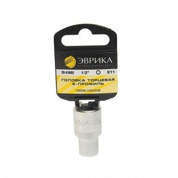73 р. Головка торцевая 12 TORX E11 с держателем ЭВРИКА ЭВРИКА er-91602h  с доставкой в г. Керчь. Увеличить фотографию 1