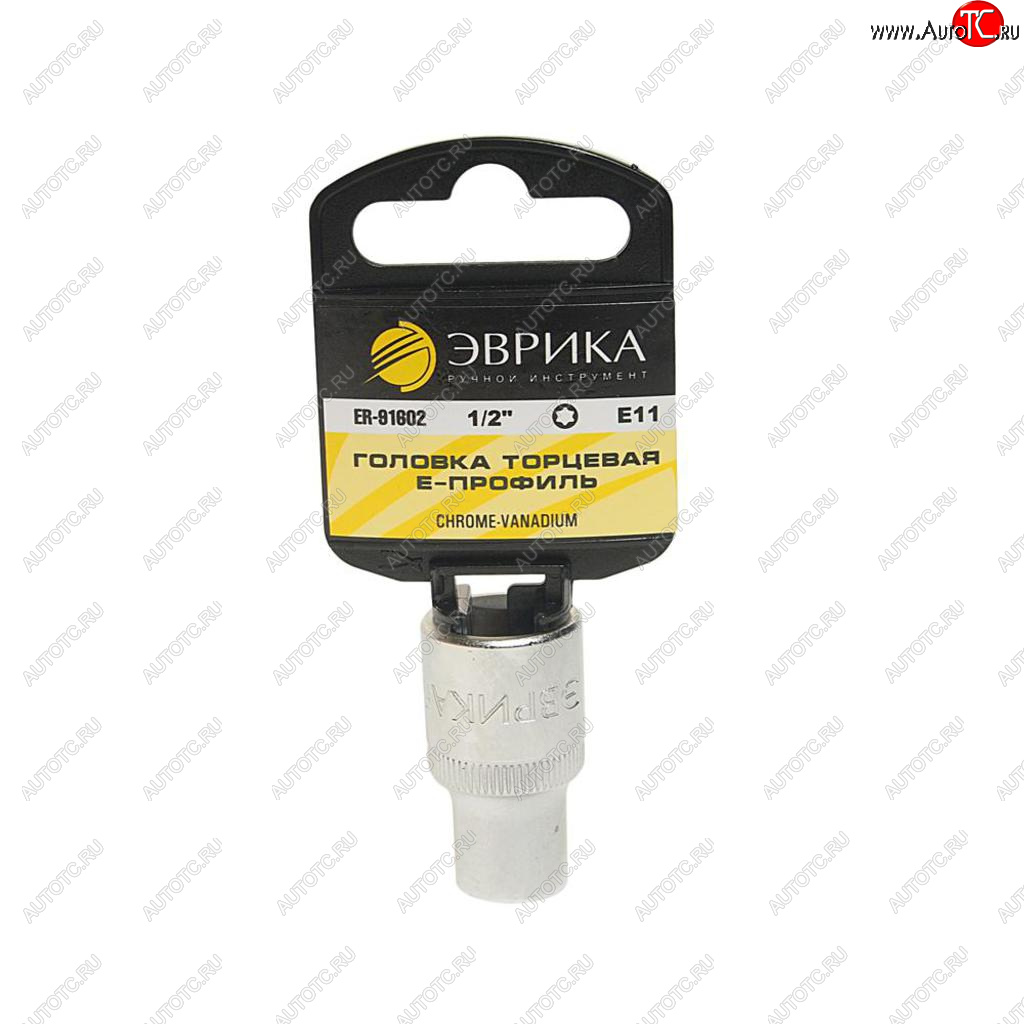 73 р. Головка торцевая 12 TORX E11 с держателем ЭВРИКА ЭВРИКА er-91602h  с доставкой в г. Керчь