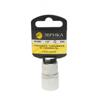 93 р. Головка торцевая 12 TORX E20 с держателем ЭВРИКА ЭВРИКА er-91607h  с доставкой в г. Керчь. Увеличить фотографию 1