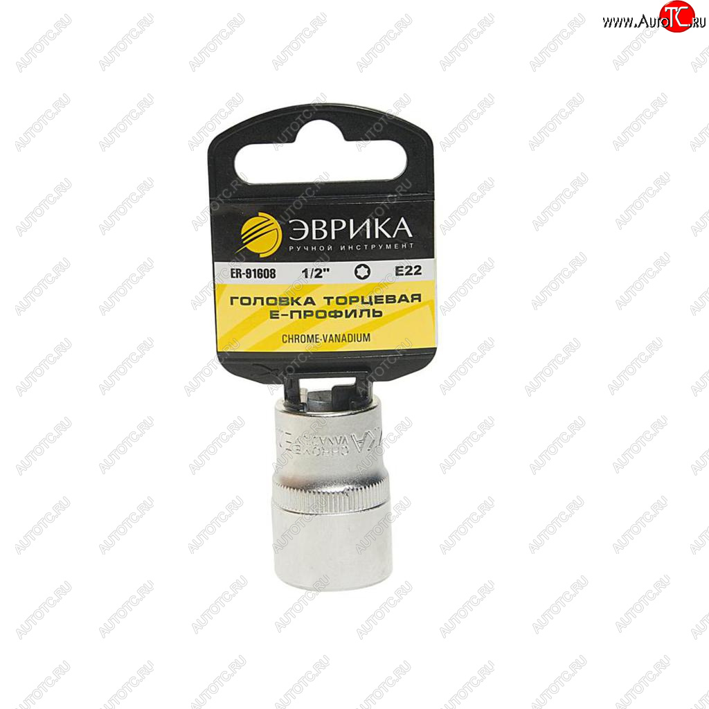 74 р. Головка торцевая 12 TORX E22 с держателем ЭВРИКА ЭВРИКА er-91608h  с доставкой в г. Керчь