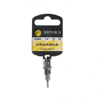 21 р. Бита-головка 1/4 TORX T8х37мм с держателем ЭВРИКА ЭВРИКА er-93201h ЭВРИКА er-93201h  с доставкой в г. Керчь. Увеличить фотографию 1