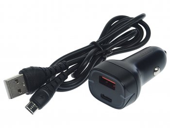 539 р. Устройство зарядное в прикуриватель 1USB 12V кабель micro USB EARLDOM EARLDOM es-cc2m black  с доставкой в г. Керчь. Увеличить фотографию 1