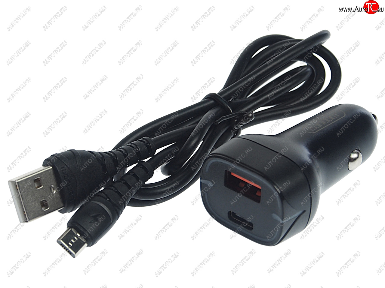 539 р. Устройство зарядное в прикуриватель 1USB 12V кабель micro USB EARLDOM EARLDOM es-cc2m black  с доставкой в г. Керчь