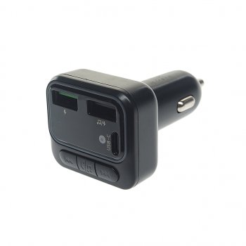 969 р. Устройство зарядное в прикуриватель с трансмиттером (bluetooth,hands free) EARLDOM EARLDOM et-m96 black  с доставкой в г. Керчь. Увеличить фотографию 1