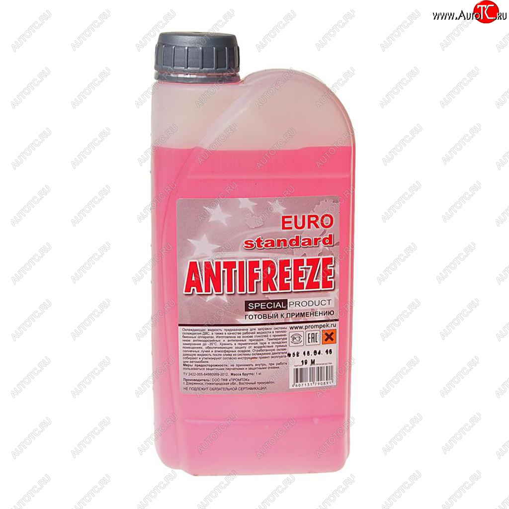 259 р. Антифриз красный -35C 1л EURO STANDARD EURO STANDARD eurored1  с доставкой в г. Керчь