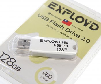 899 р. Карта памяти USB 128GB EXPLOYD EXPLOYD ex-128gb-650-white  с доставкой в г. Керчь. Увеличить фотографию 2