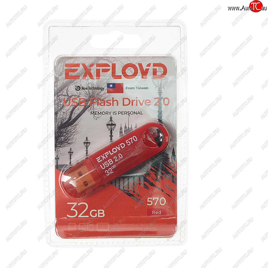 529 р. Карта памяти USB 32GB EXPLOYD EXPLOYD ex-32gb-570-red  с доставкой в г. Керчь