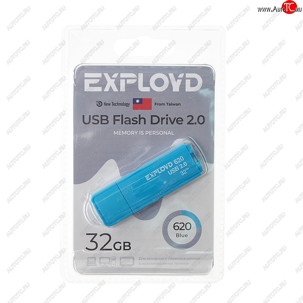 549 р. Карта памяти USB 32GB EXPLOYD EXPLOYD ex-32gb-620-blue  с доставкой в г. Керчь
