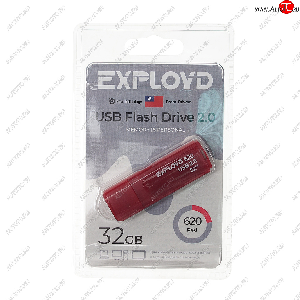 579 р. Карта памяти USB 32GB EXPLOYD EXPLOYD ex-32gb-620-red  с доставкой в г. Керчь