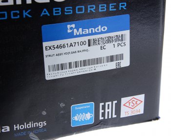 6 649 р. Амортизатор KIA Cerato (13-) передний правый газовый MANDO MANDO ex54661a7100 MANDO ex54661a7100  с доставкой в г. Керчь. Увеличить фотографию 6