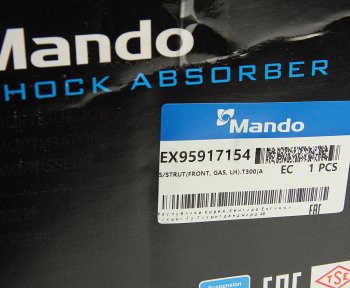 8 749 р. Амортизатор CHEVROLET Aveo (12-) (1.6) передний левый газовый MANDO MANDO ex95917154  с доставкой в г. Керчь. Увеличить фотографию 6