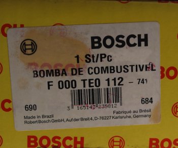 4 399 р. Насос топливный VW Passat (92-) электрический BOSCH BOSCH f000te0112  с доставкой в г. Керчь. Увеличить фотографию 4